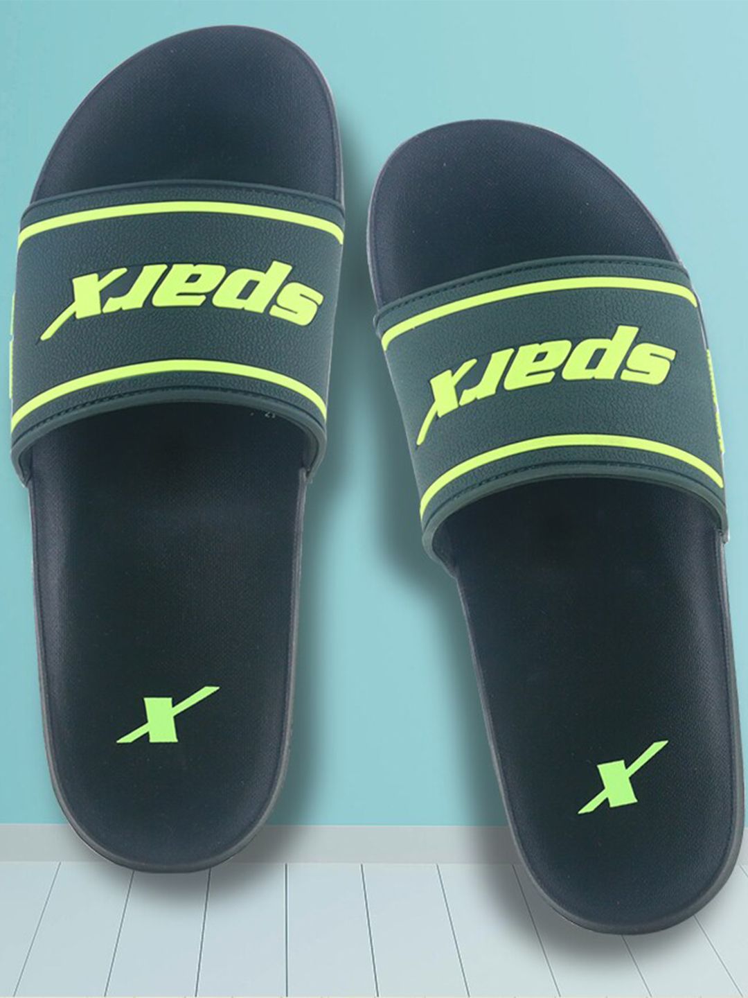 Sparx Men Brand Logo Printed Sliders