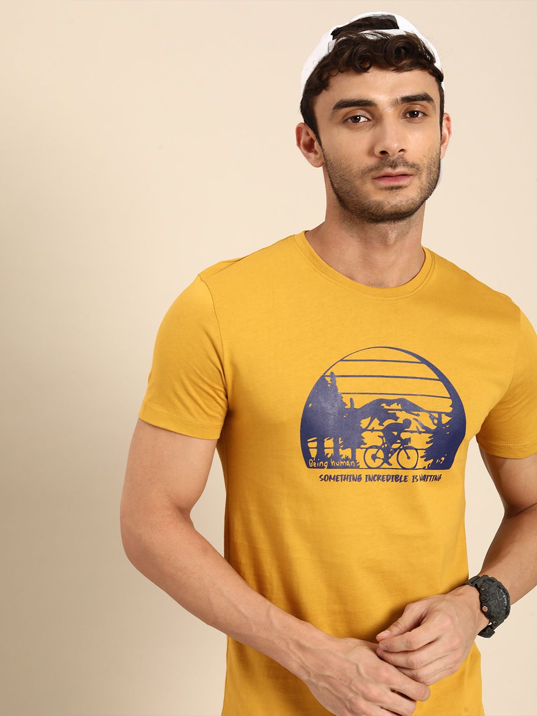 Being Human Printed Pure Cotton T-shirt