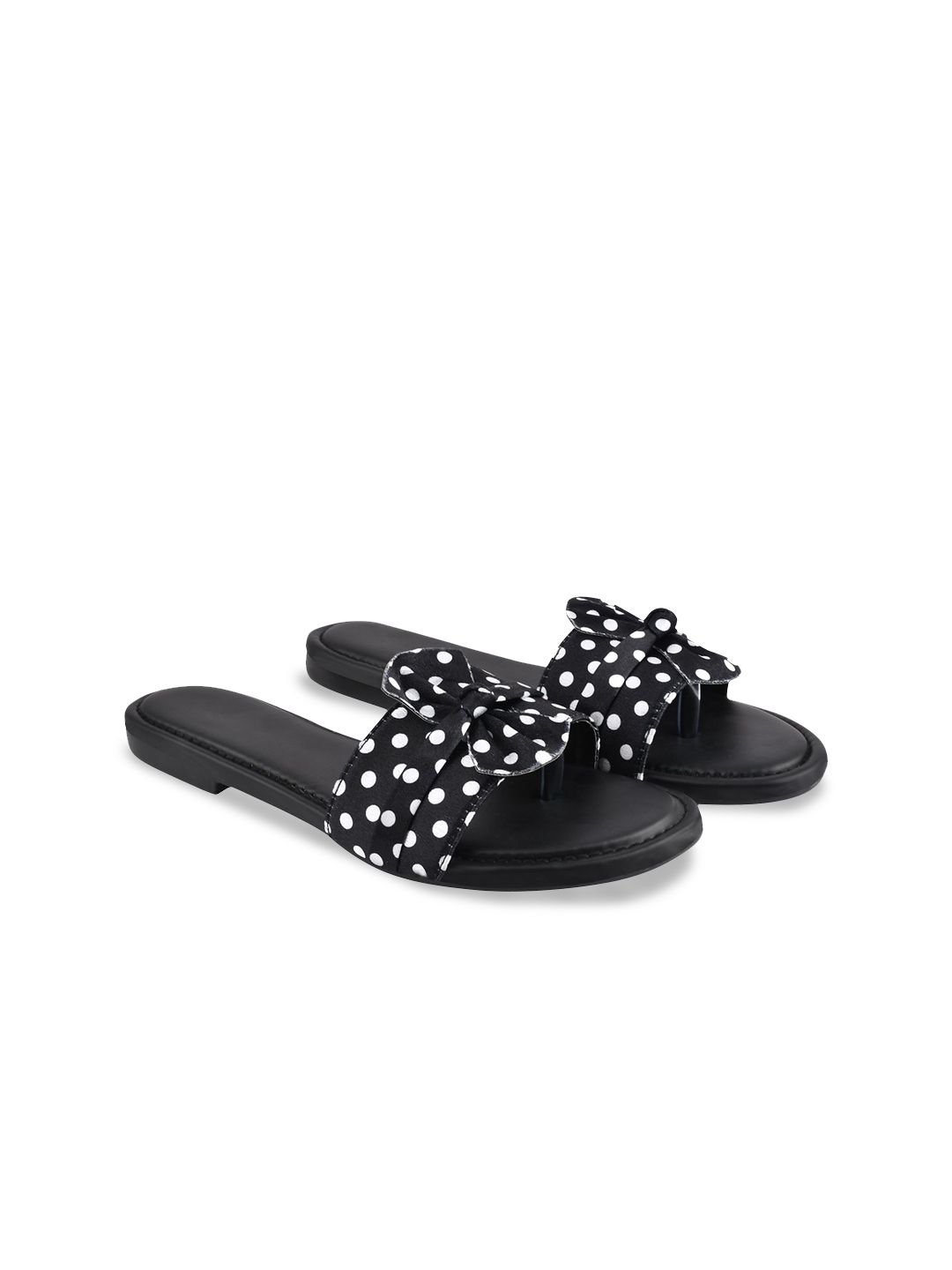 BAESD Girls Printed Velvet Open Toe Flats With Bows Price in India