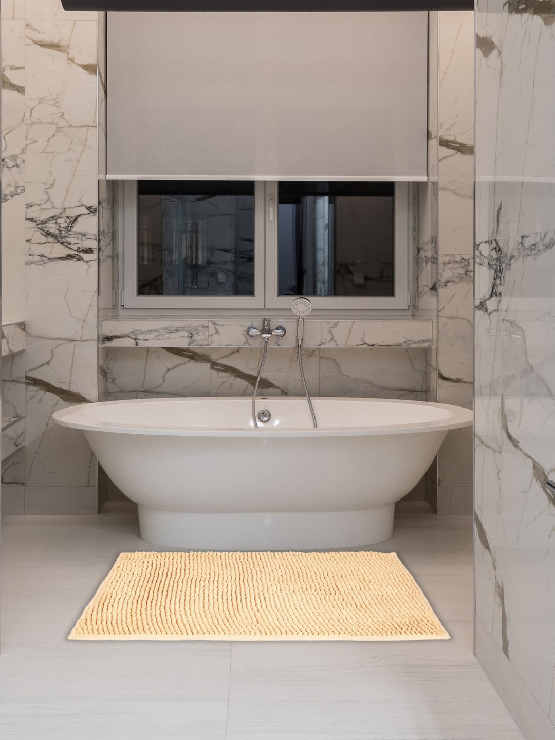 Black gold Beige 450 GSM Anti Skid Microfiber Bath Rugs