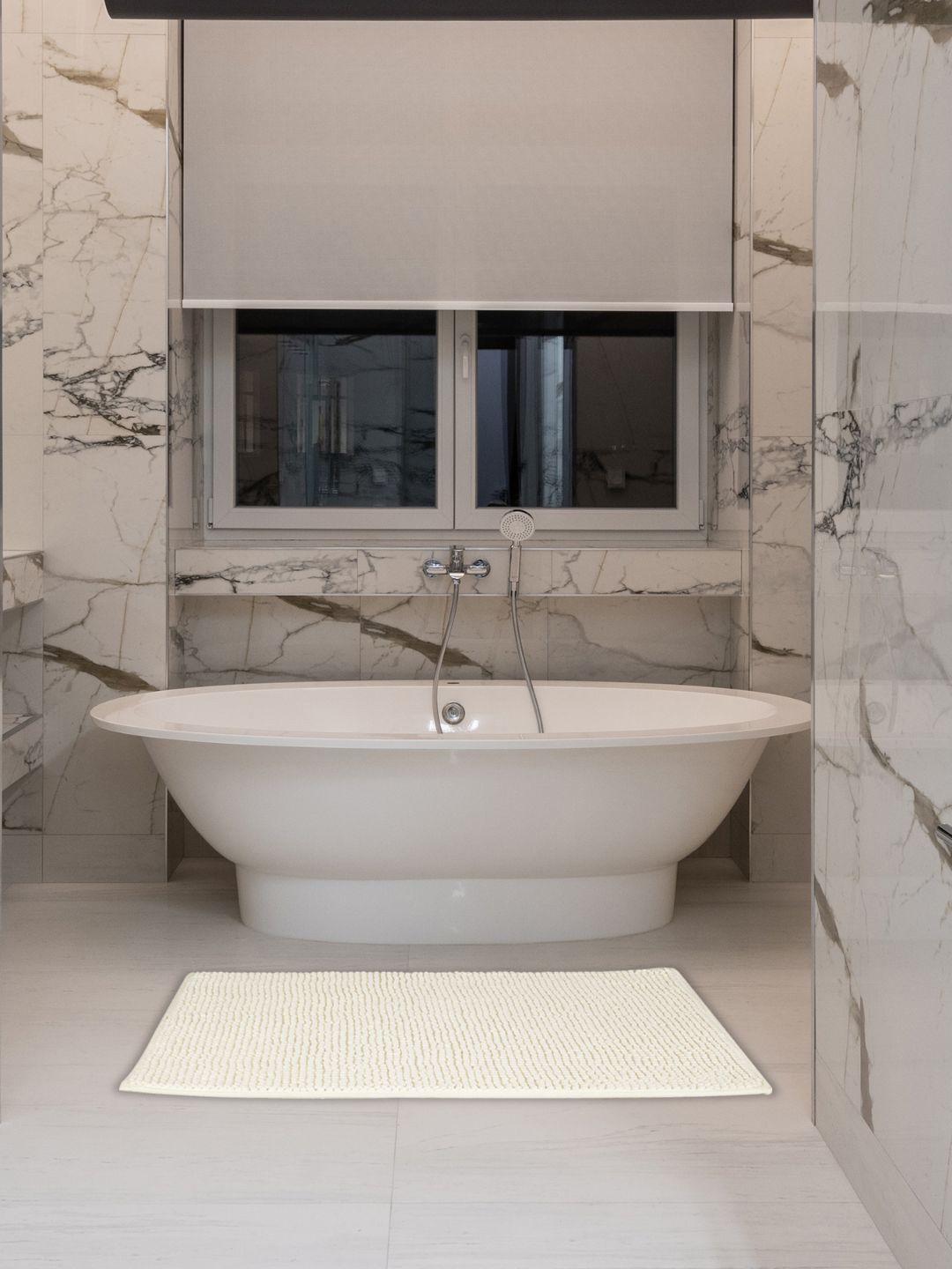 Black gold White 450 GSM Anti-Skid Microfiber Bath Rugs