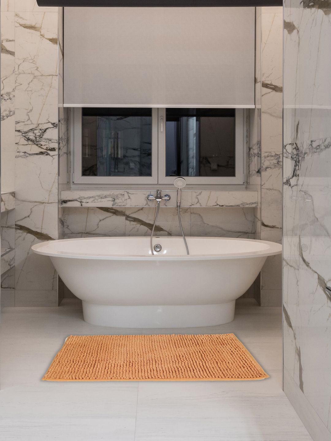 Black gold Gold-Coloured 2 Pieces Microfibre Bath Rugs