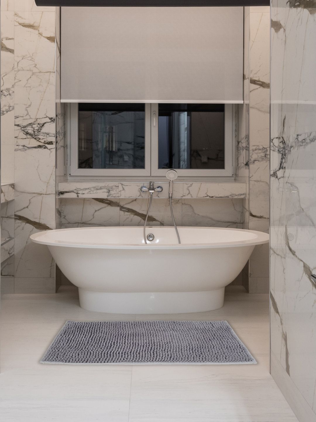 Black gold Grey 450 GSM Microfiber Anti-Skid Bath Rug