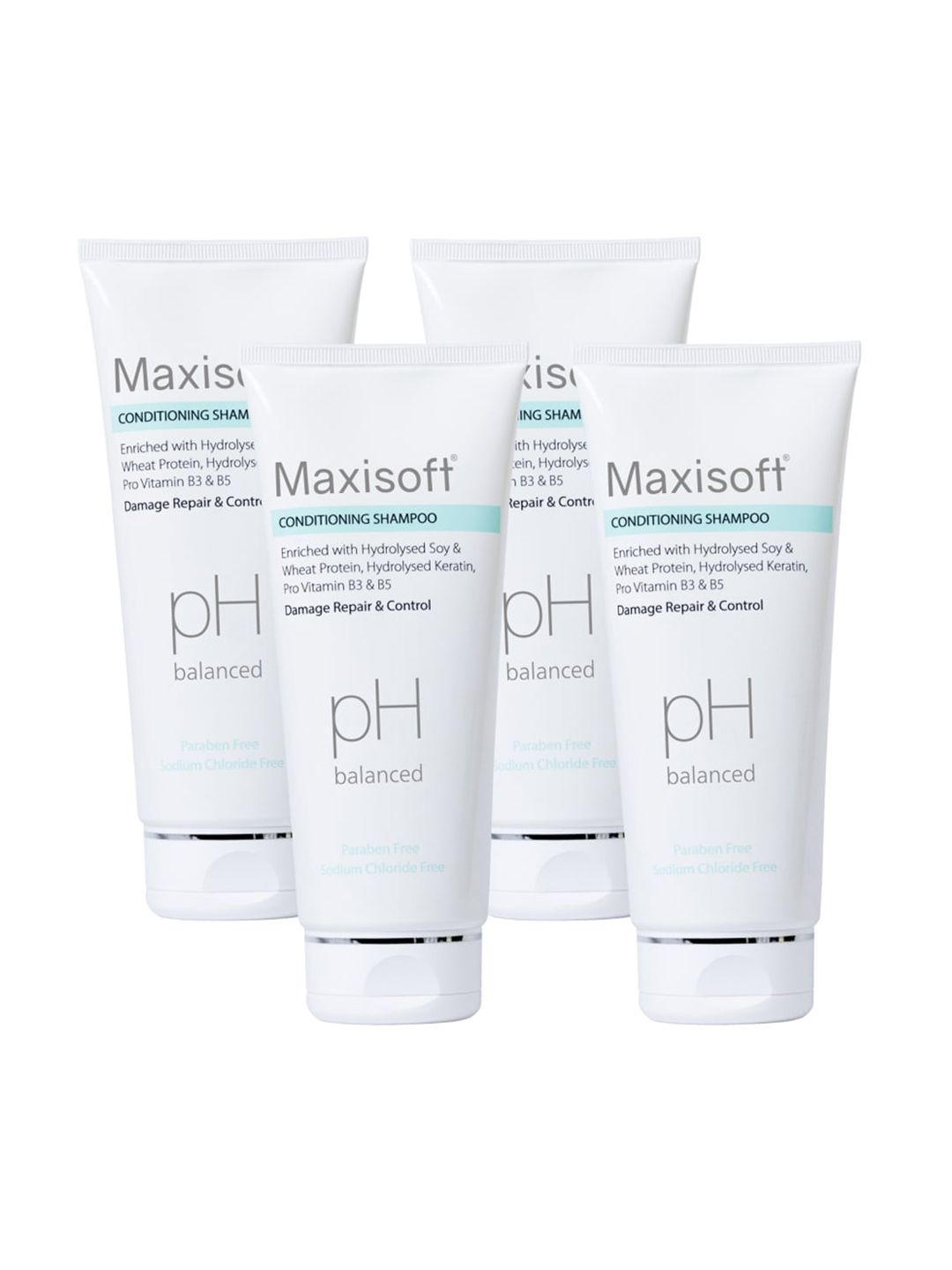 Maxisoft Set Of 4 Conditioning Shampoo For Damage Repair & Control - 200ml Each