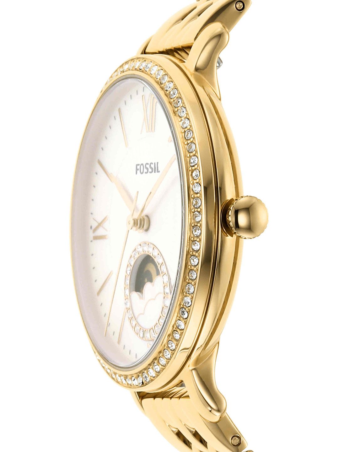 Embellished Dial Stainless Steel Straps Analogue Watch ES5167
