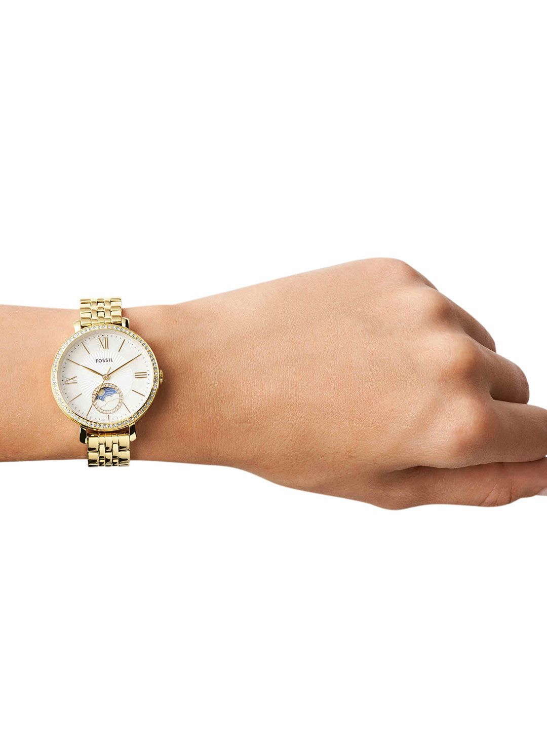 Embellished Dial Stainless Steel Straps Analogue Watch ES5167