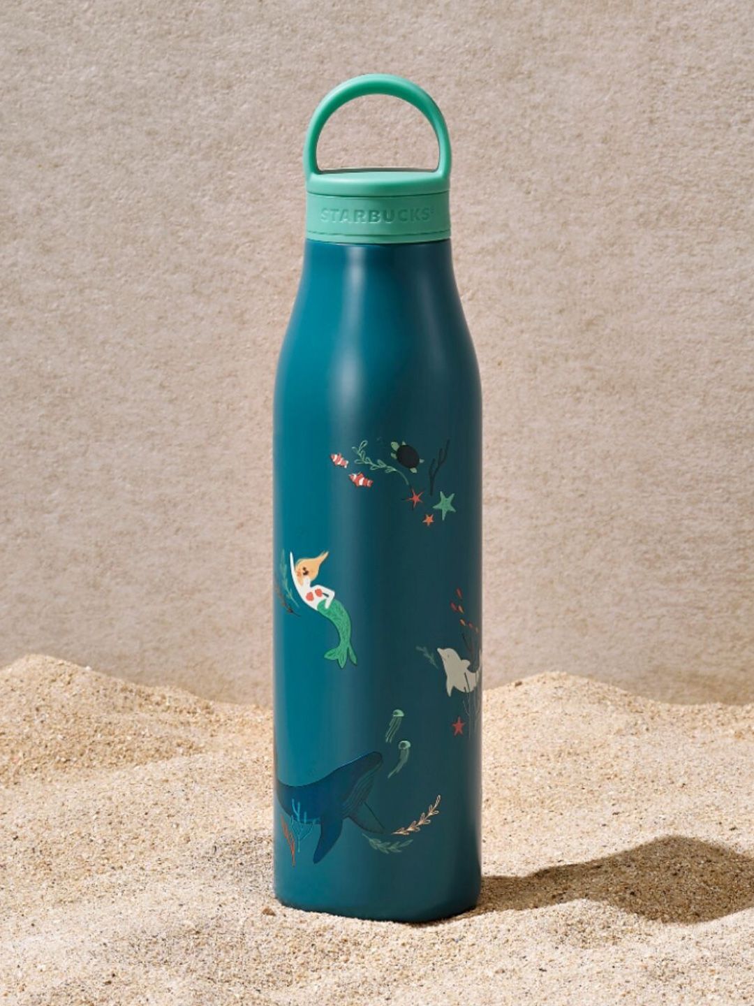 Buy Starbucks Teal Blue Siren & Animal Printed Stainless Steel
