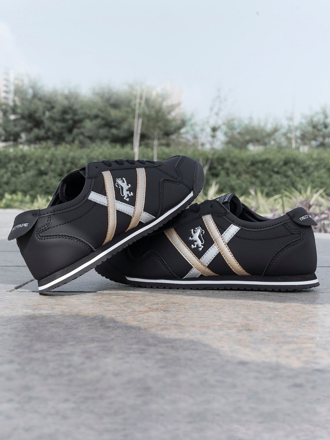 Red Tape Women Striped Lace-Up Sneakers Price in India