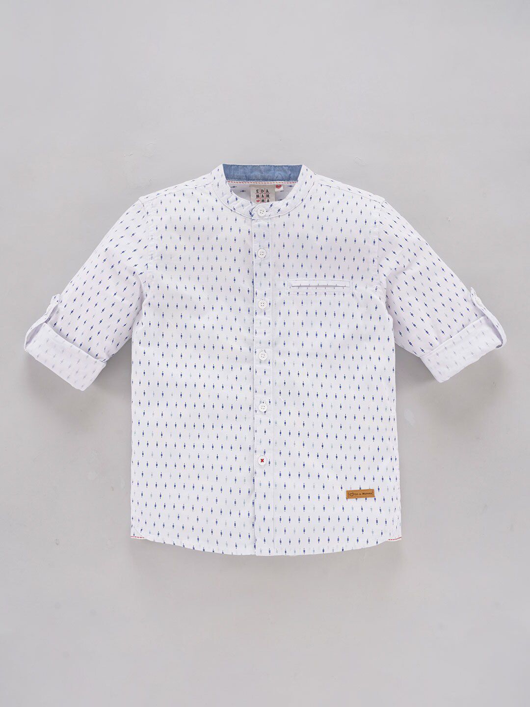 Ed-a-Mamma Boys Opaque Printed Cotton Casual Shirt