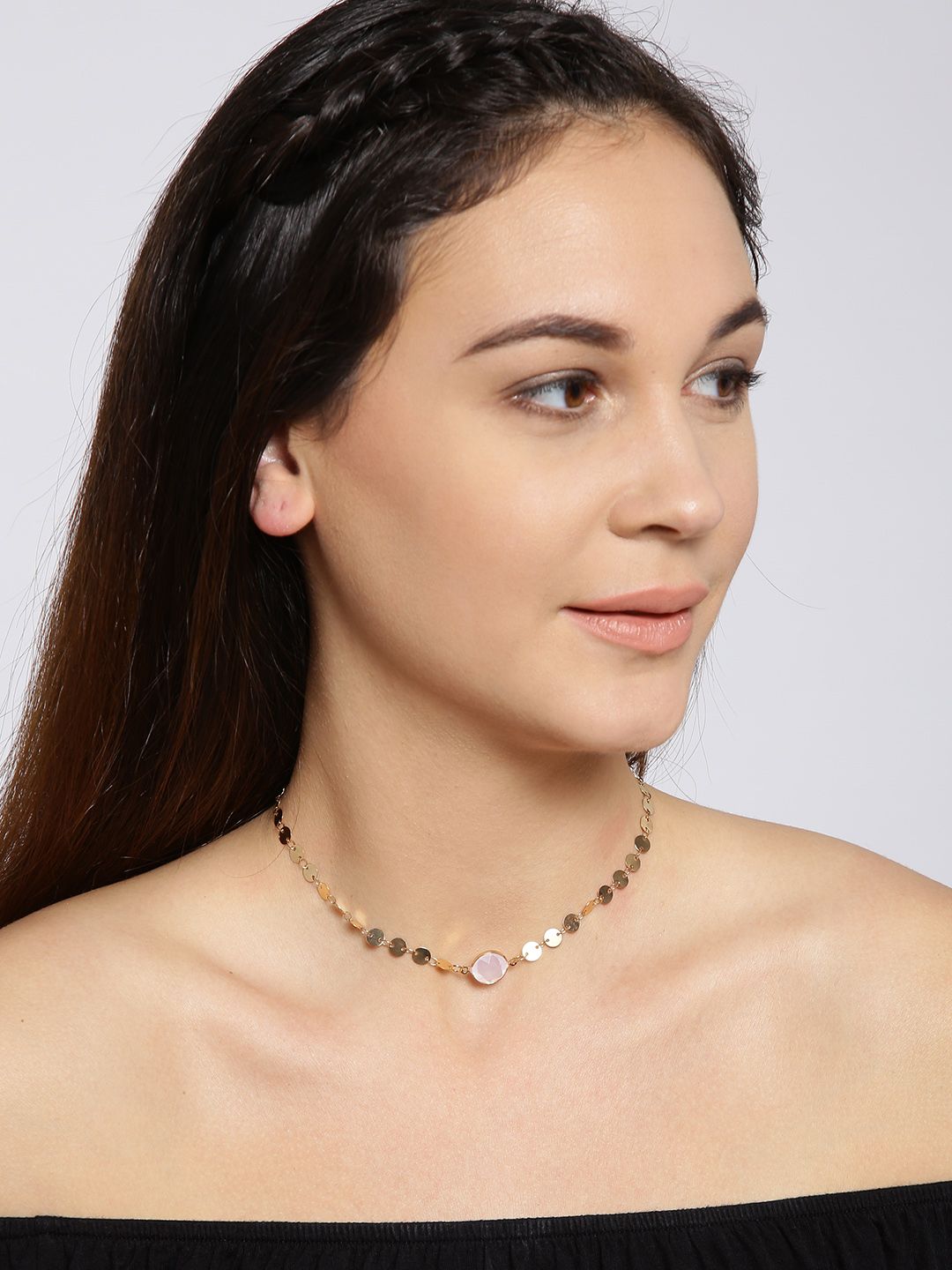 OOMPH Gold-Toned Choker Necklace Price in India