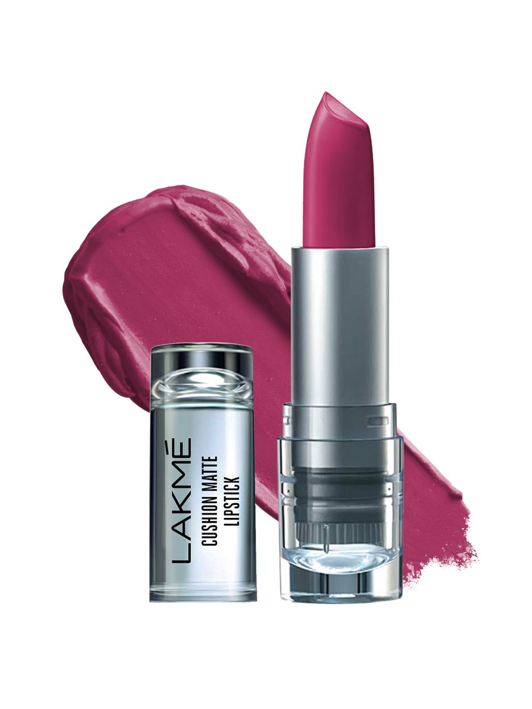 Lakme Cushion Matte Long Lasting Lipstick with French Rose Oil - Mauve Love CM7