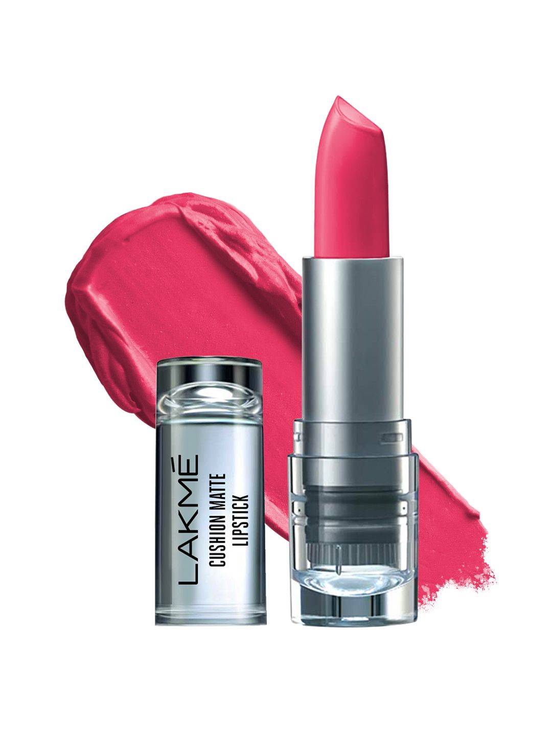 Lakme Cushion Matte Long Lasting Lipstick with French Rose Oil - Pink Charm CP14