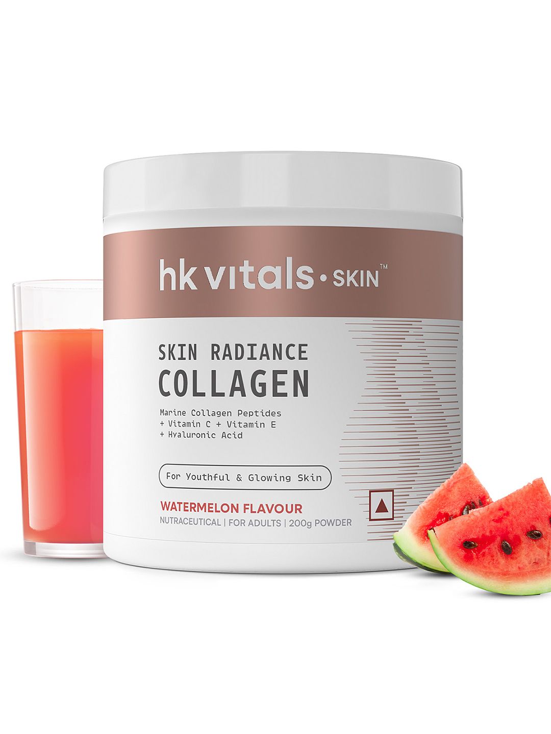 HK VITALS Skin Radiance Collagen Powder with Marine Collagen & Watermelon - 200 g