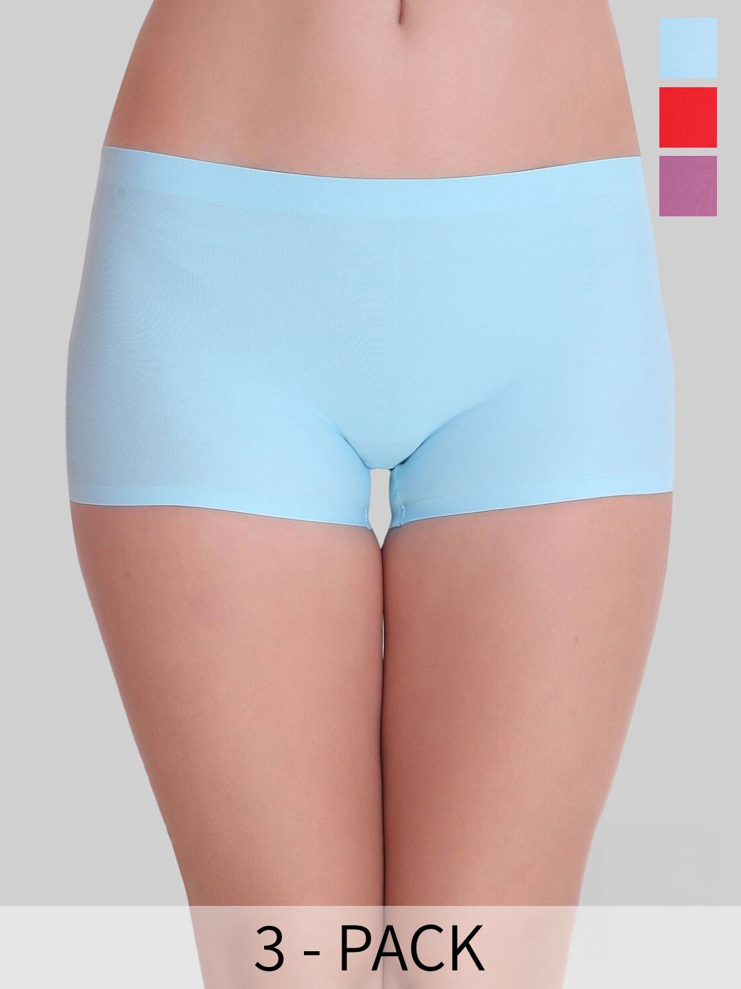 PLUMBURY Pack Of 3 Seamless Boy Shorts