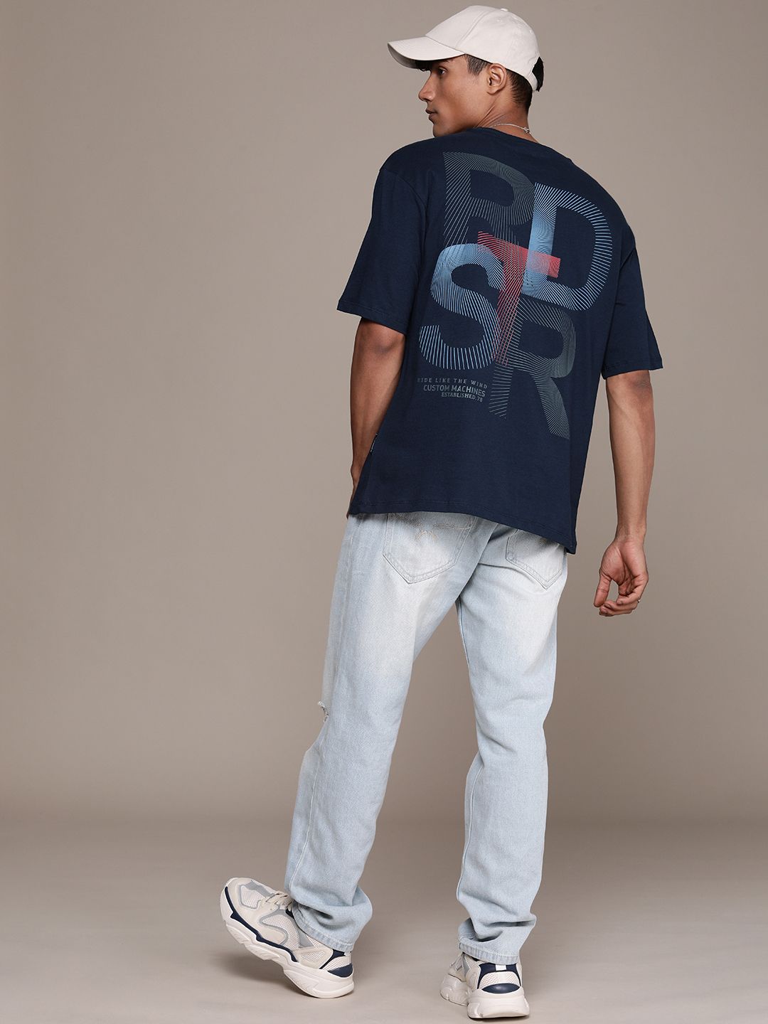 The Roadster Lifestyle Co. Pure Cotton Brand Logo Printed Pure Cotton T-shirt