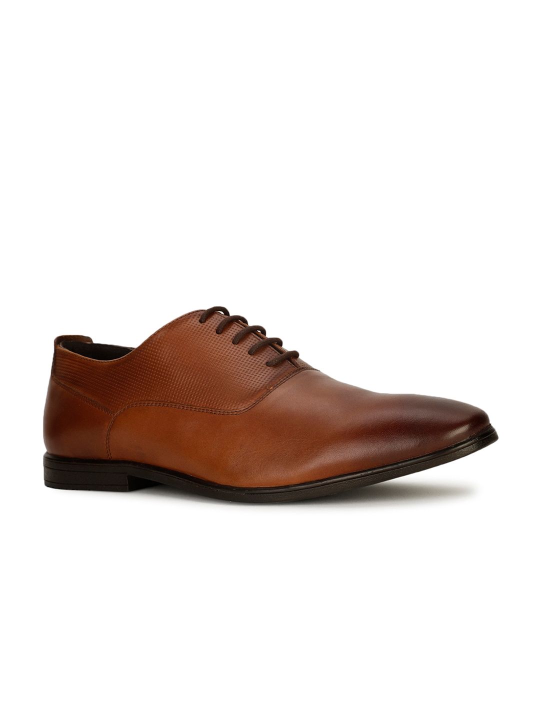 Hush Puppies Men Textured Leather Formal Oxfords