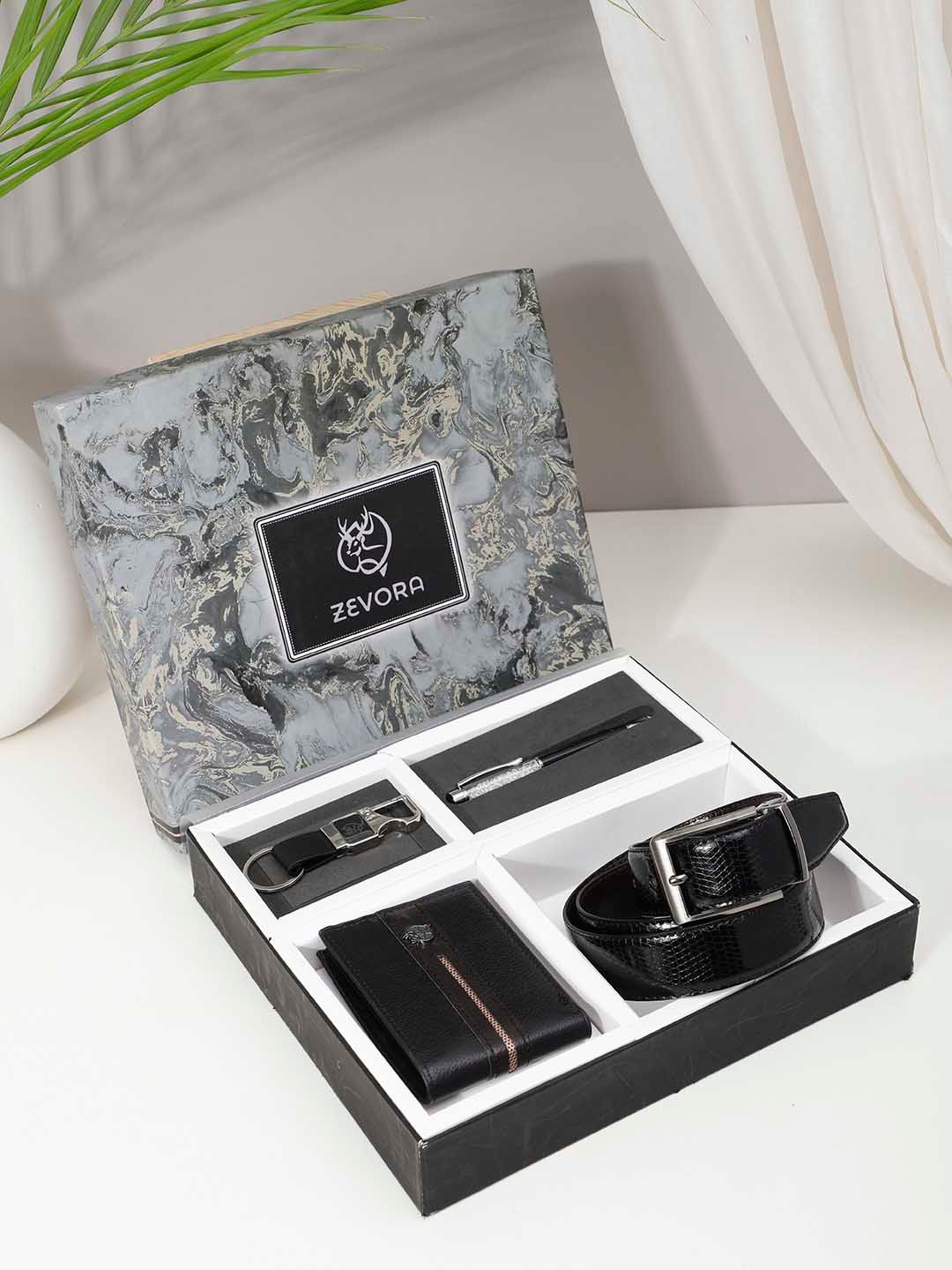 ZEVORA Men Leather Accessory Gift Set