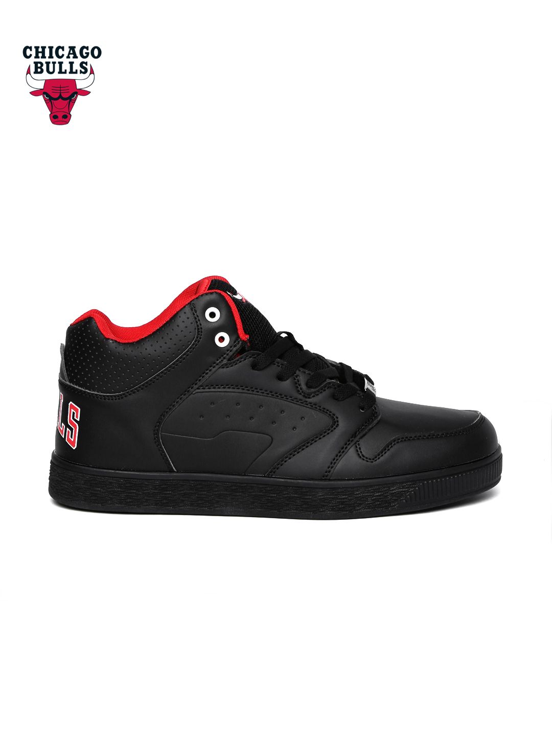 Buy NBA Chicago Bulls Men Black High-Top Sneakers - Casual Shoes