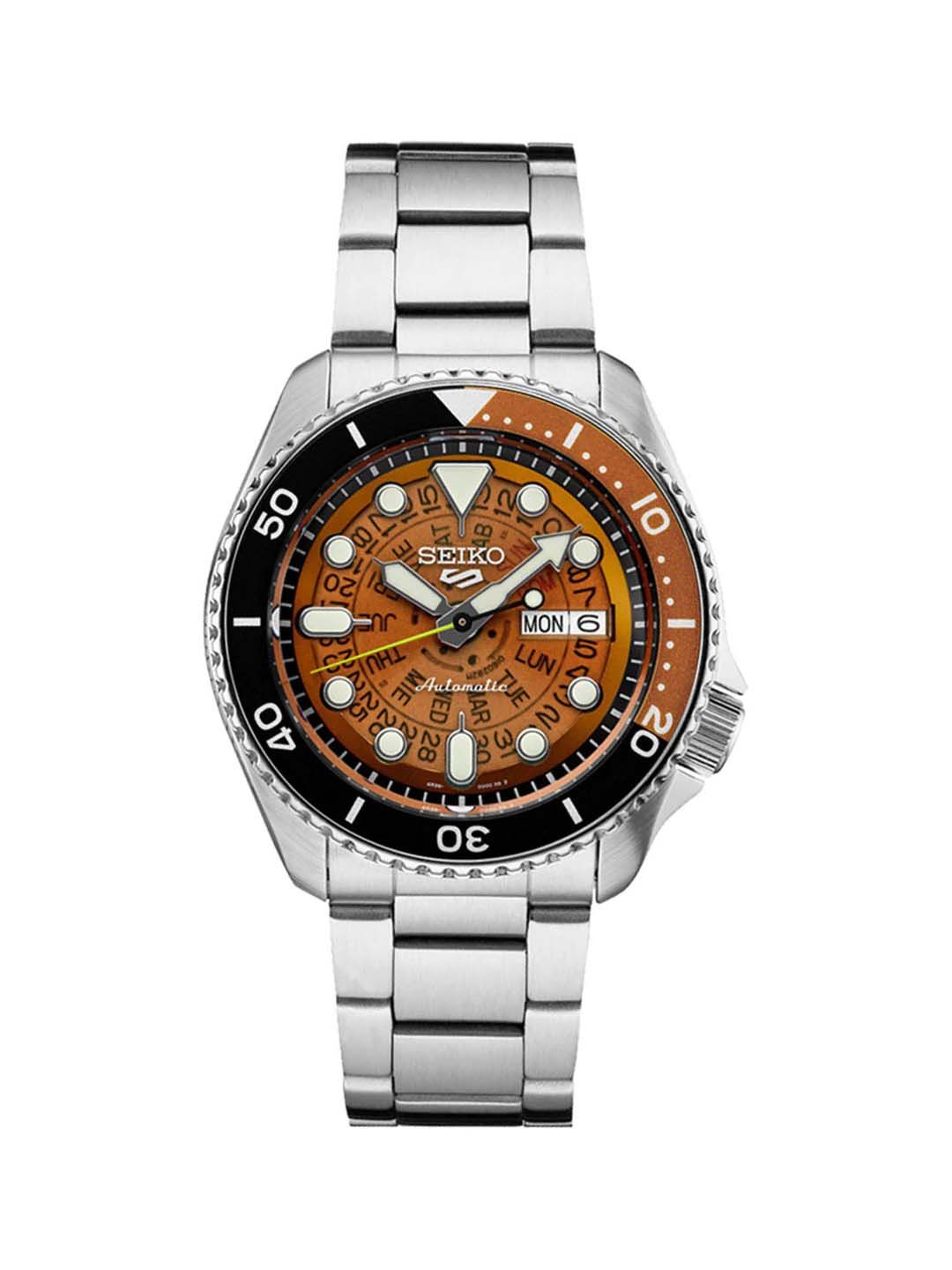 SEIKO SEIKO Men Textured Dial & Stainless Steel Straps Analogue Watch SRPJ47K1