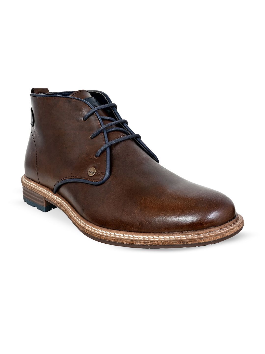 HX London HX London Men Mid Top Leather Desert Boots