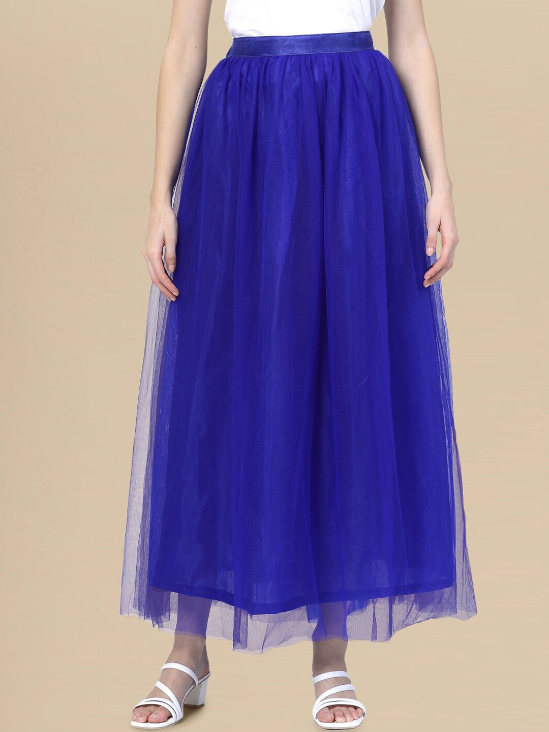 DressBerry Maxi Length Flared Tulle Skirt Price in India