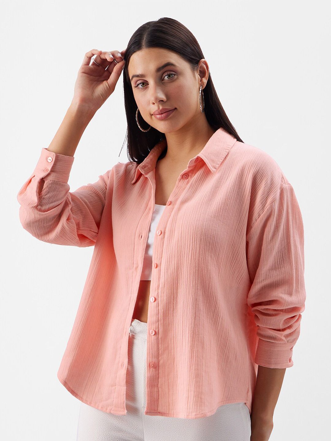 The Souled Store Relaxed Boxy Cotton Casual Shirt Price in India
