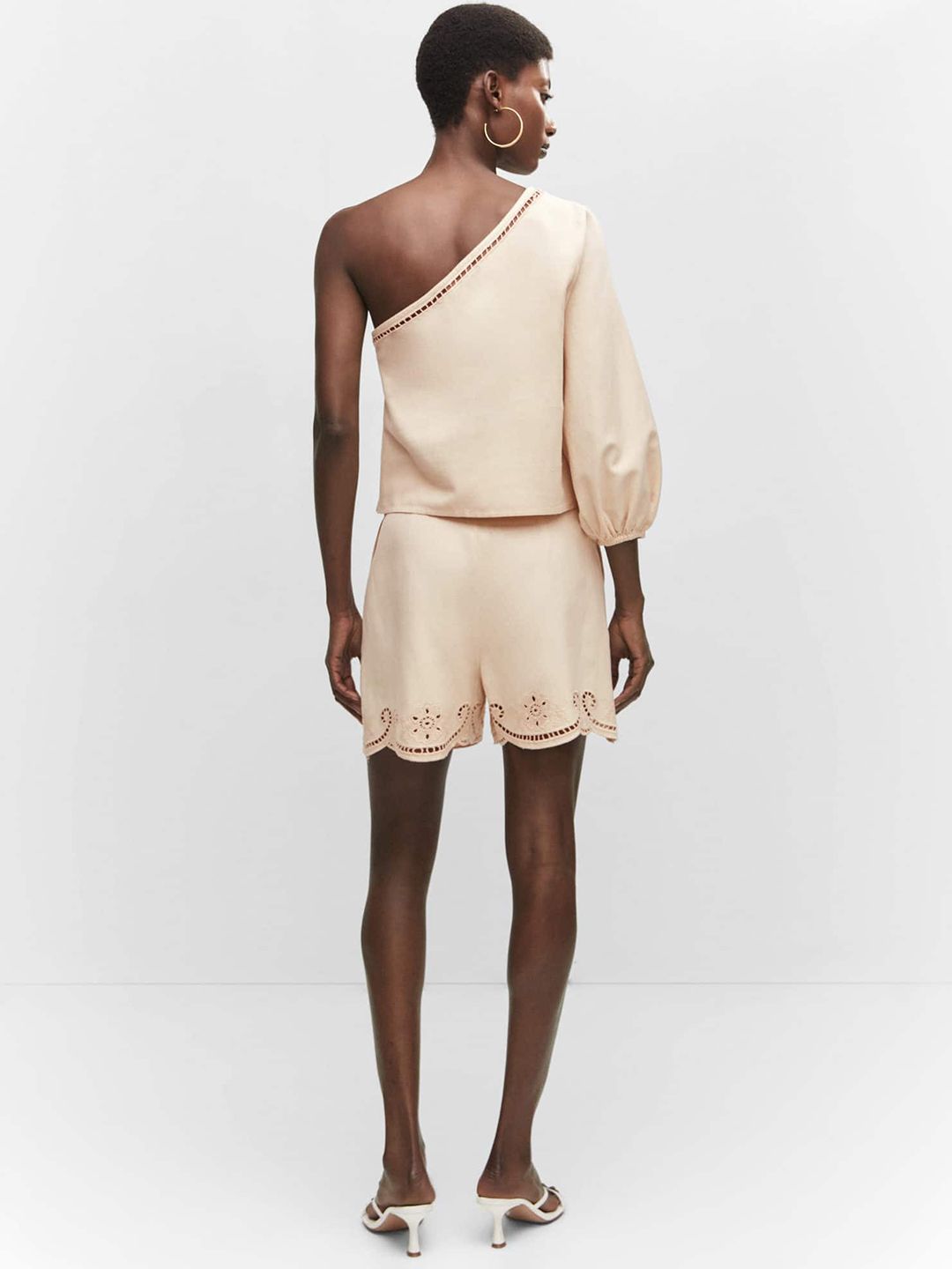 Schiffli High-Rise Shorts