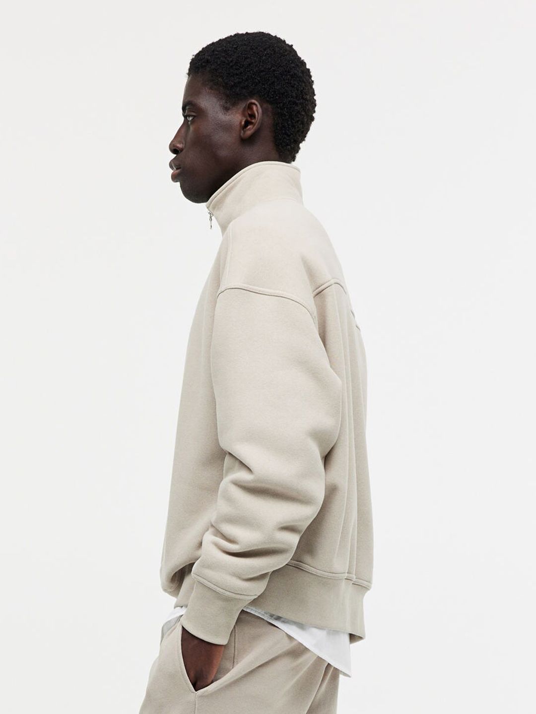 Buy H&M Oversized Fit Half-Zip Sweatshirt - Sweatshirts for Men