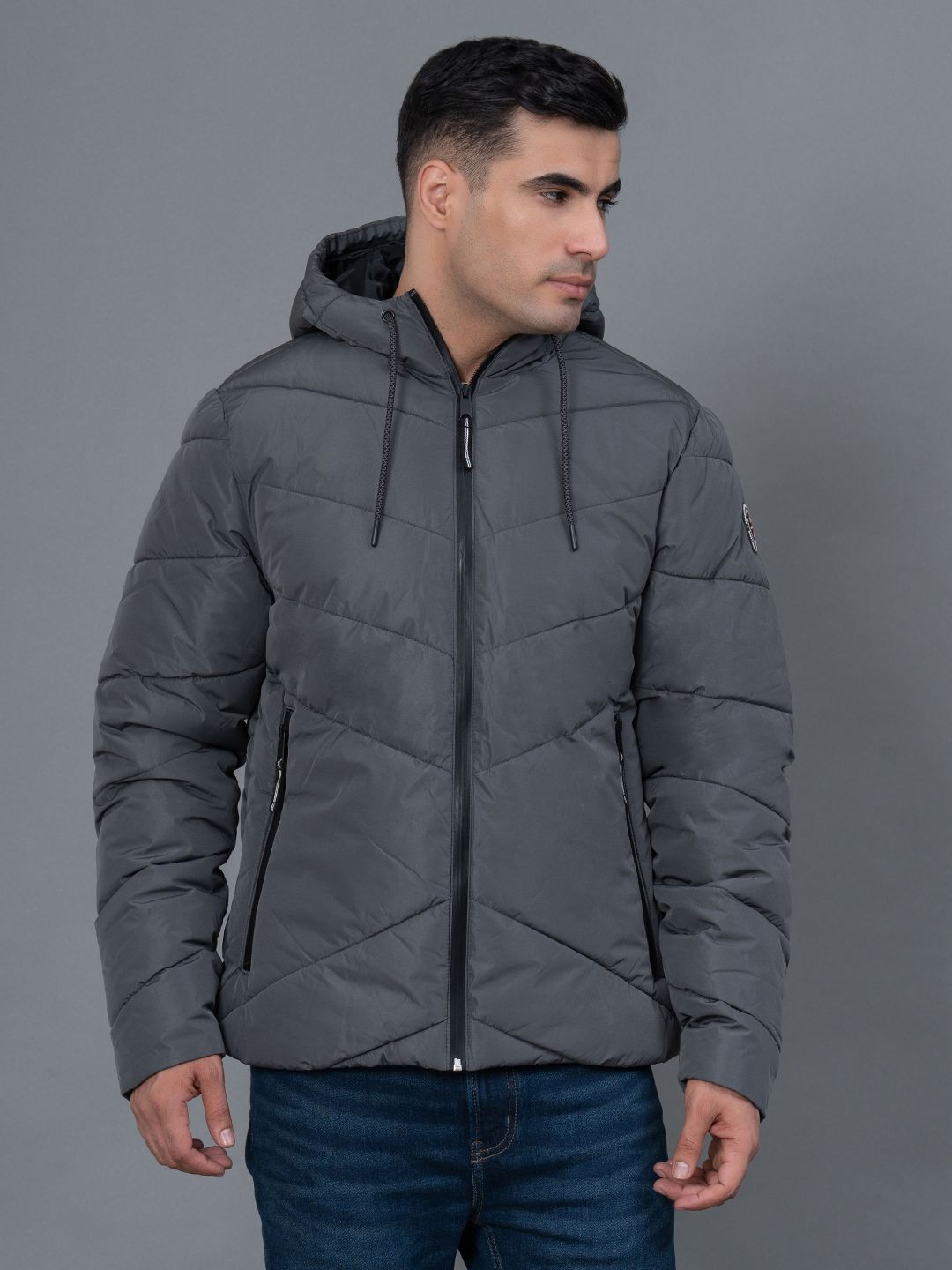 Red Tape Red Tape Men Solid Hooded Padded Jacket