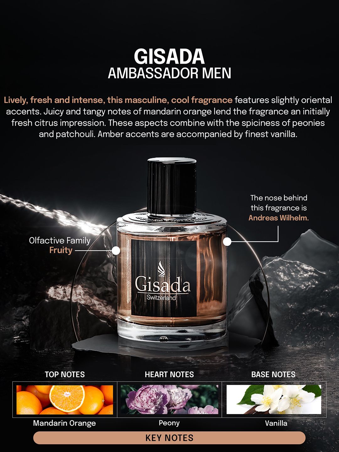 Buy Gisada Men Ambassador Eau De Parfum - 100ml - Perfume for Men