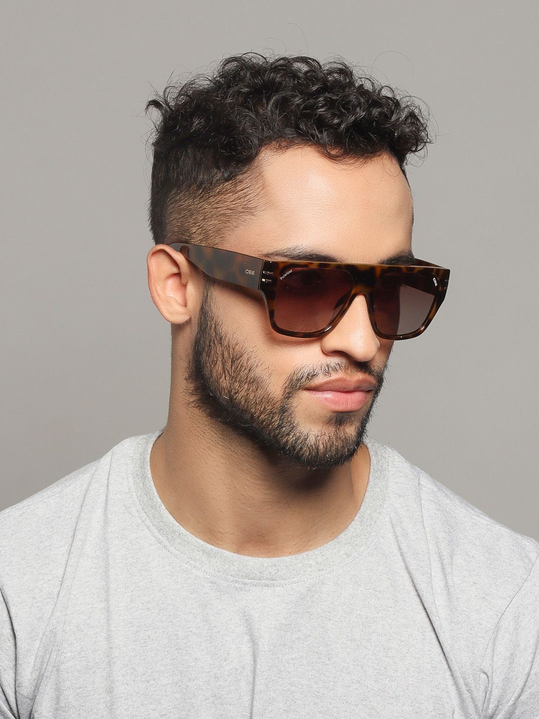 IDEE Men Square Sunglasses with UV Protected Lens IDS2903C2PSG