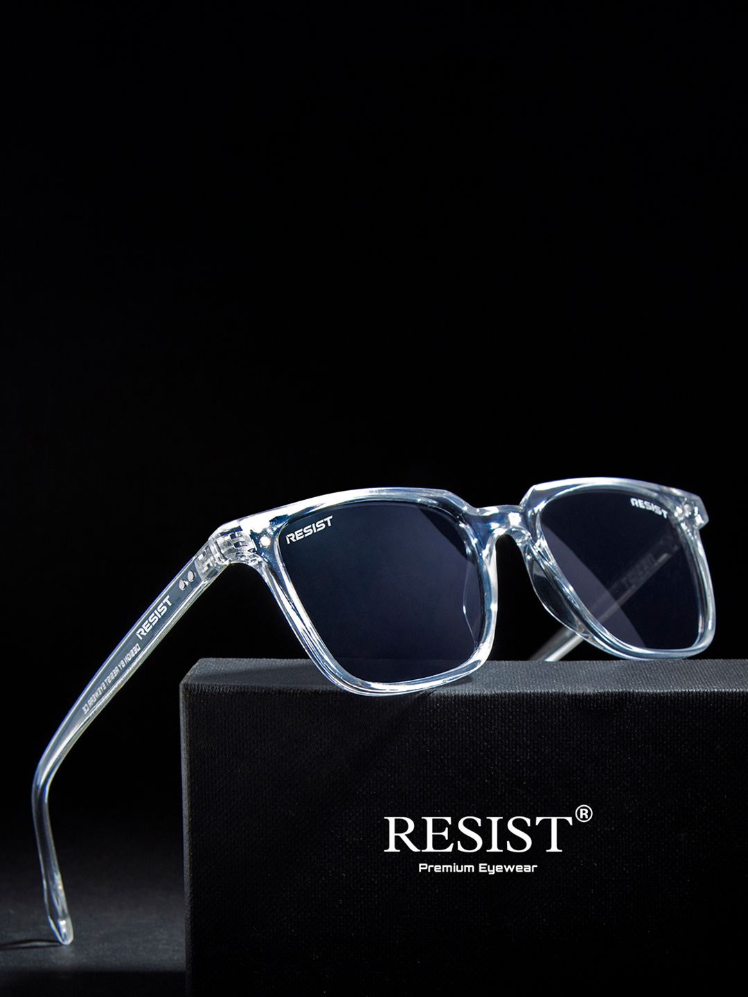 RESIST EYEWEAR Unisex Wayfarer Sunglasses with UV Protected Lens MILLERWFBLACK