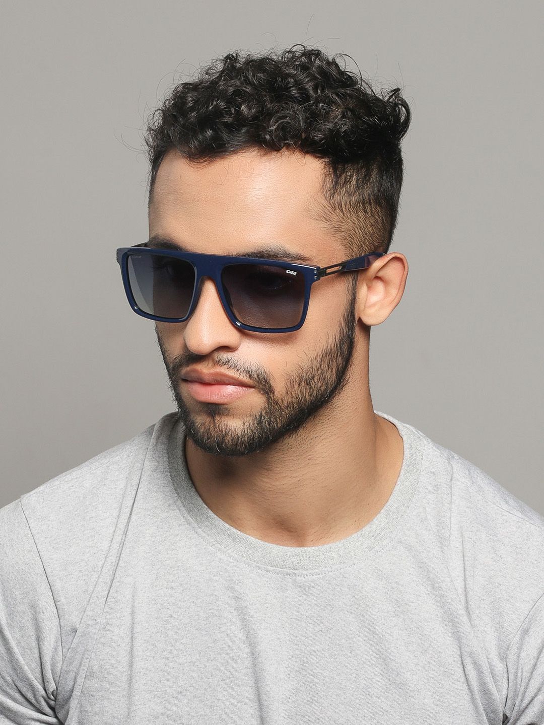 IDEE Men Square Sunglasses with UV Protected Lens IDS2956C4SG
