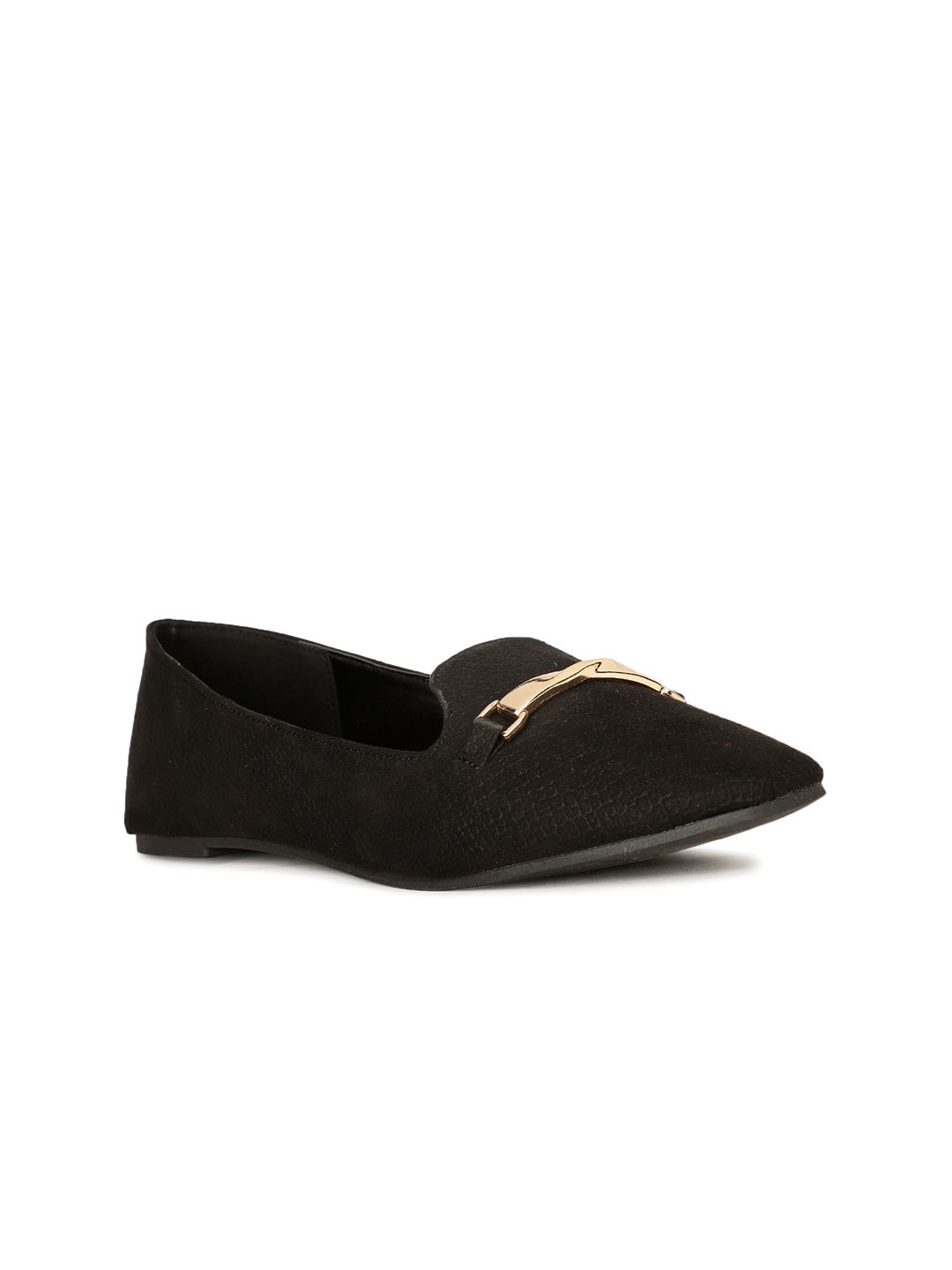 Bata Textured Embellished Ballerinas