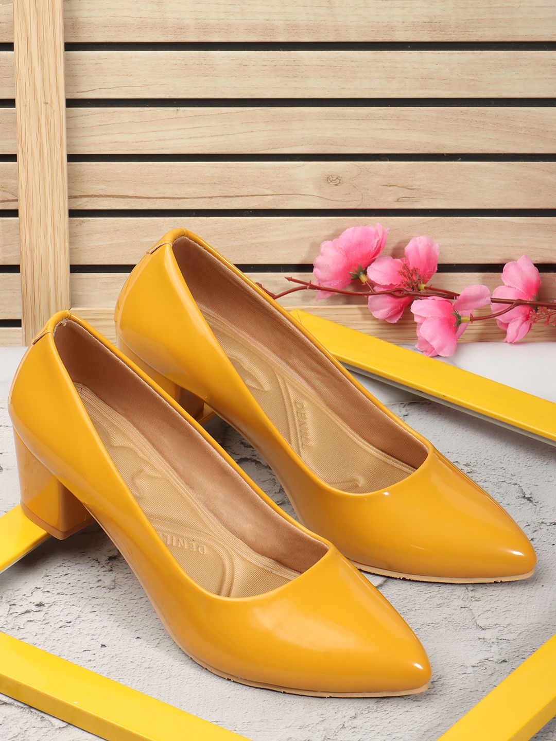 Denill Pointed Toe Work Block Pumps