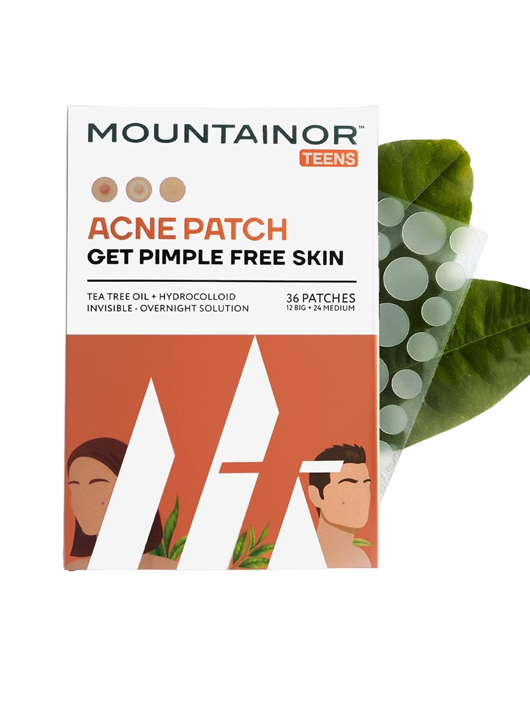 MOUNTAINOR Teens Bye Bye Pimples Acne Patch with Hydrocolloid & Tea Tree - 36 Patches