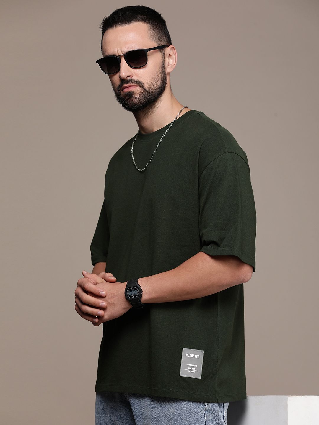 The Roadster Lifestyle Co. Oversized Fit Pure Cotton T-shirt