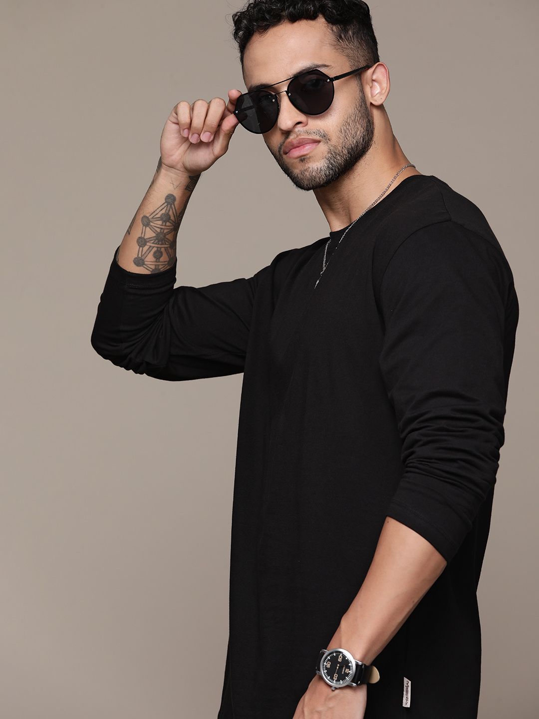 The Roadster Lifestyle Co.  Cotton Full Sleeves T-shirt