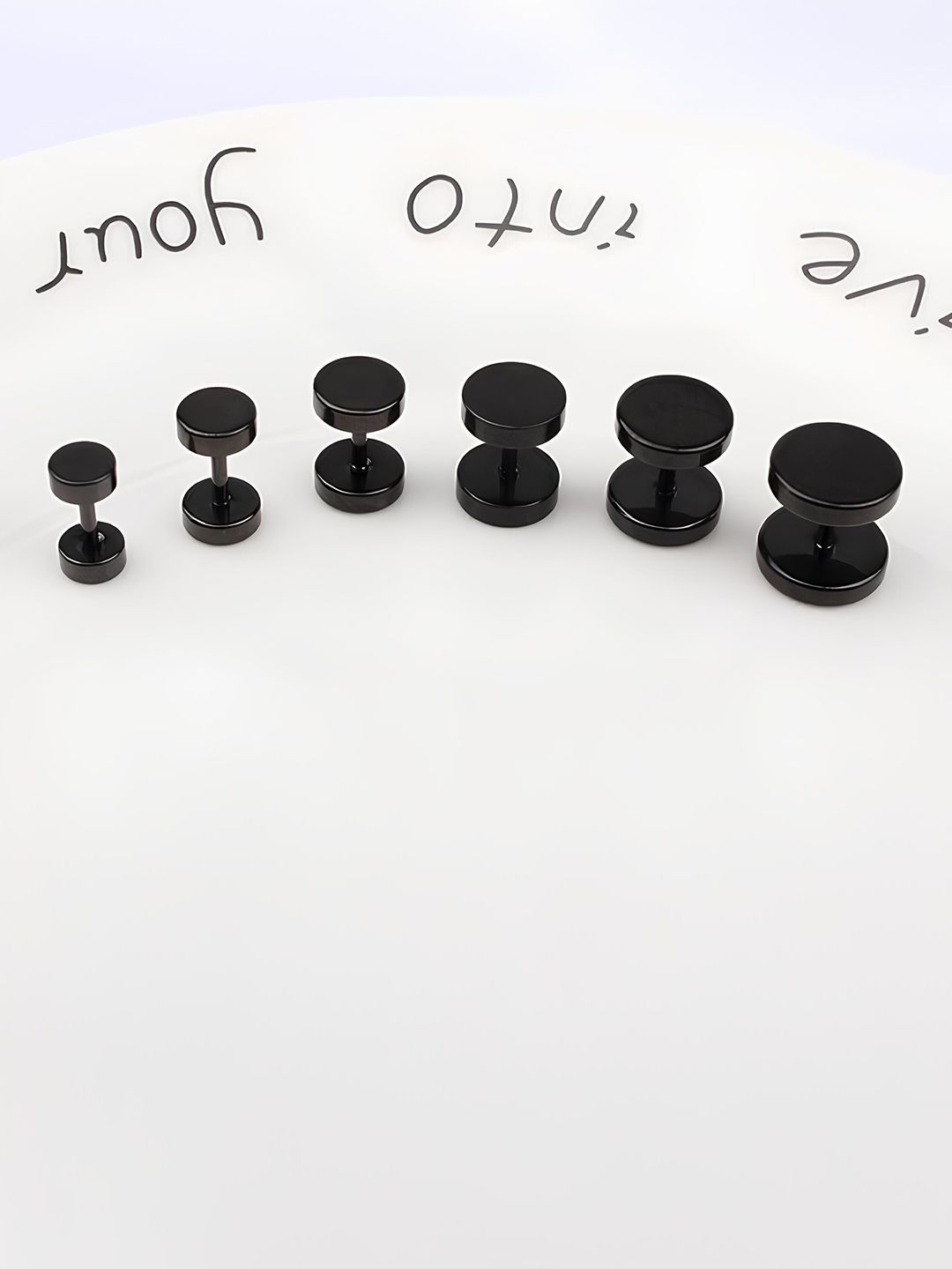 KARISHMA KREATIONS Set Of 6 Stainless Steel Circular Stud Earrings
