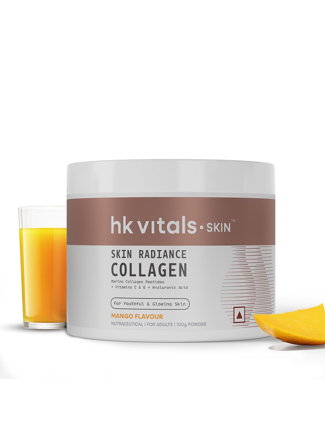 HK VITALS Skin Radiance Collagen Powder - Marine Collagen - Mango Flavour - 100g