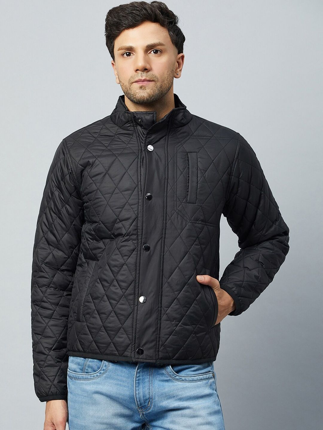 Club York Self Design Lightweight Quilted Jacket