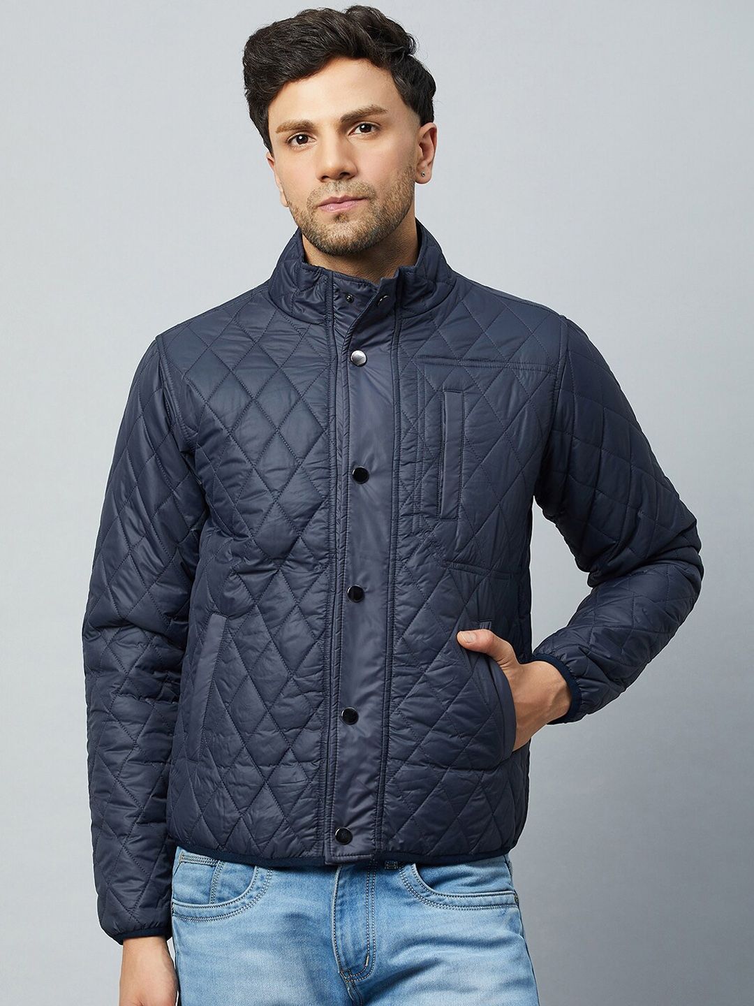 Club York Mock Collar Lightweight Quilted Jacket