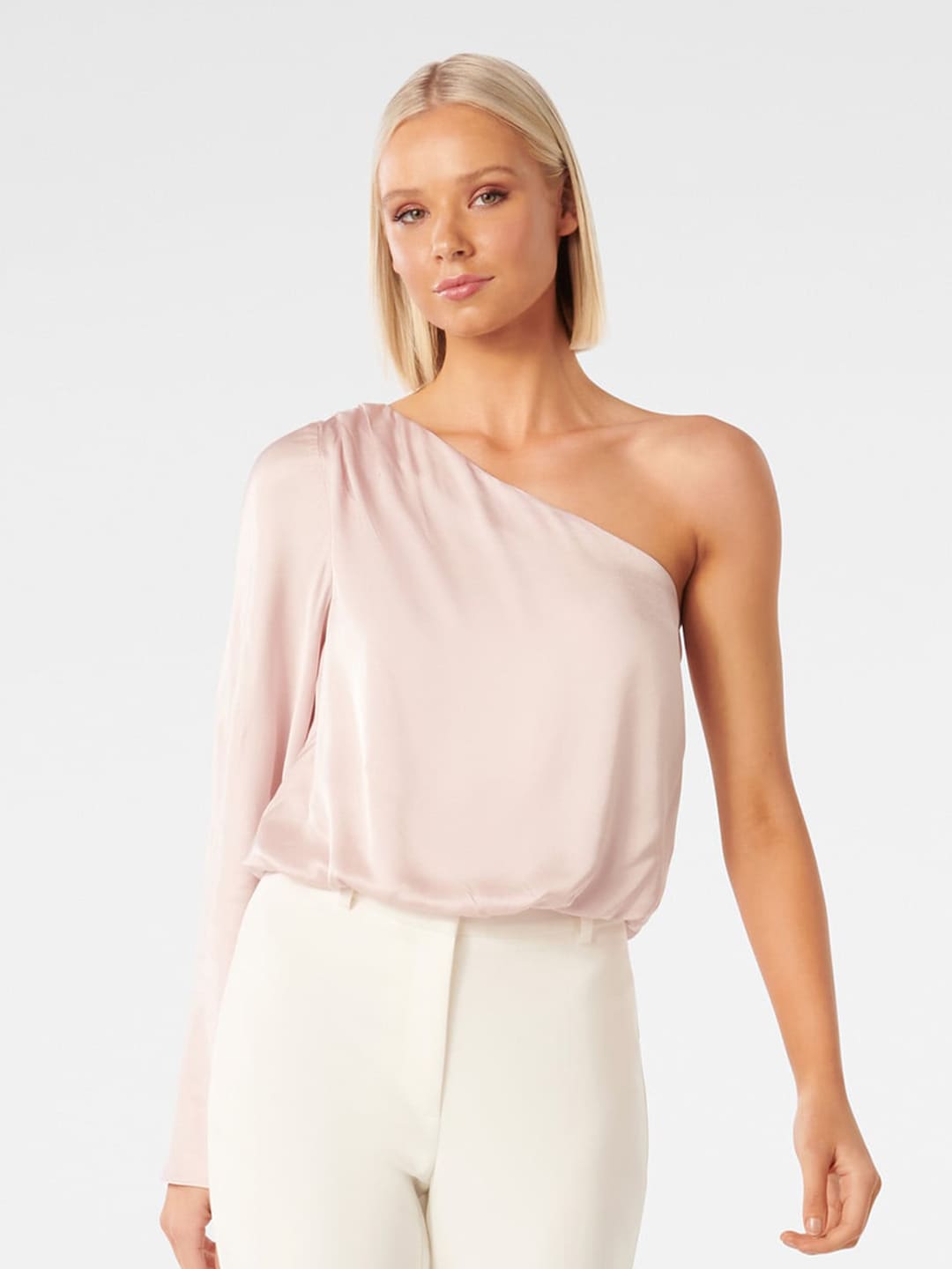 Forever New Peach-Coloured One Shoulder Top Price in India
