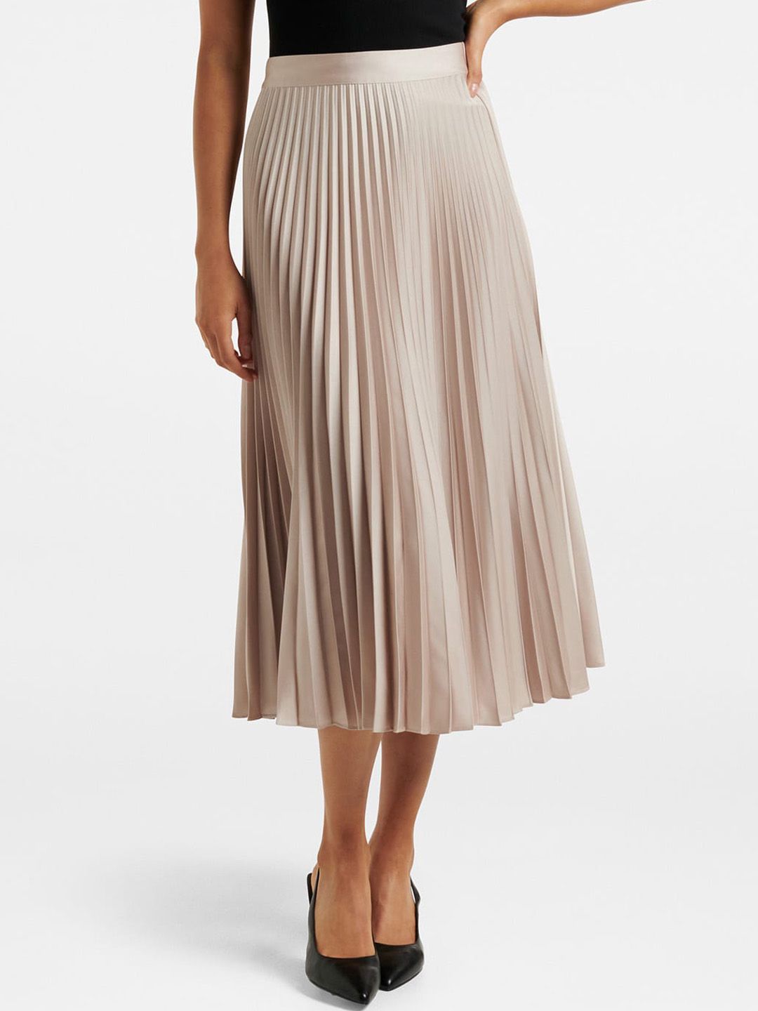 Forever New Pleated Flared Midi Skirt Price in India