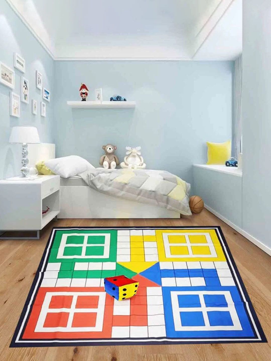 MUREN Kids Jumbo Ludo Mat With Big Dice