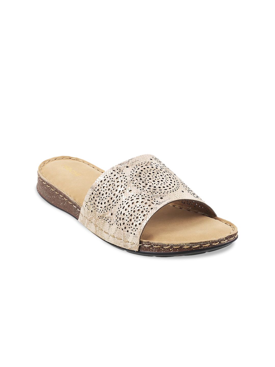 Mochi Textured Open Toe Flats