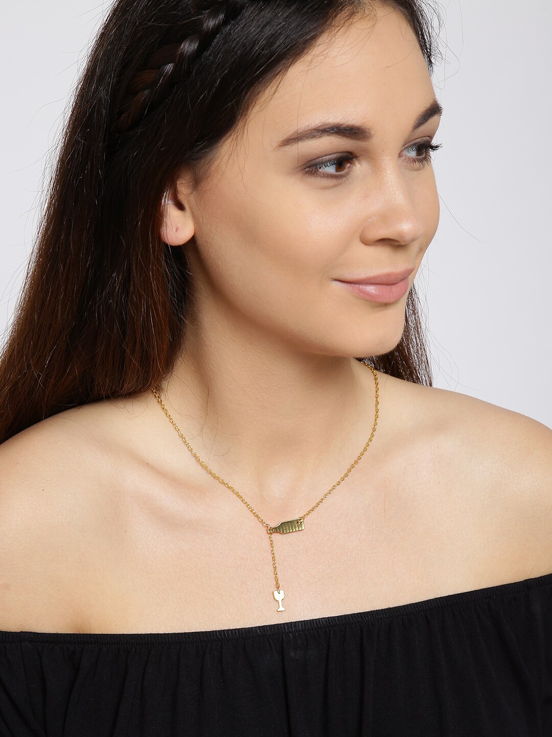 OOMPH Gold-Toned Metal Necklace Price in India