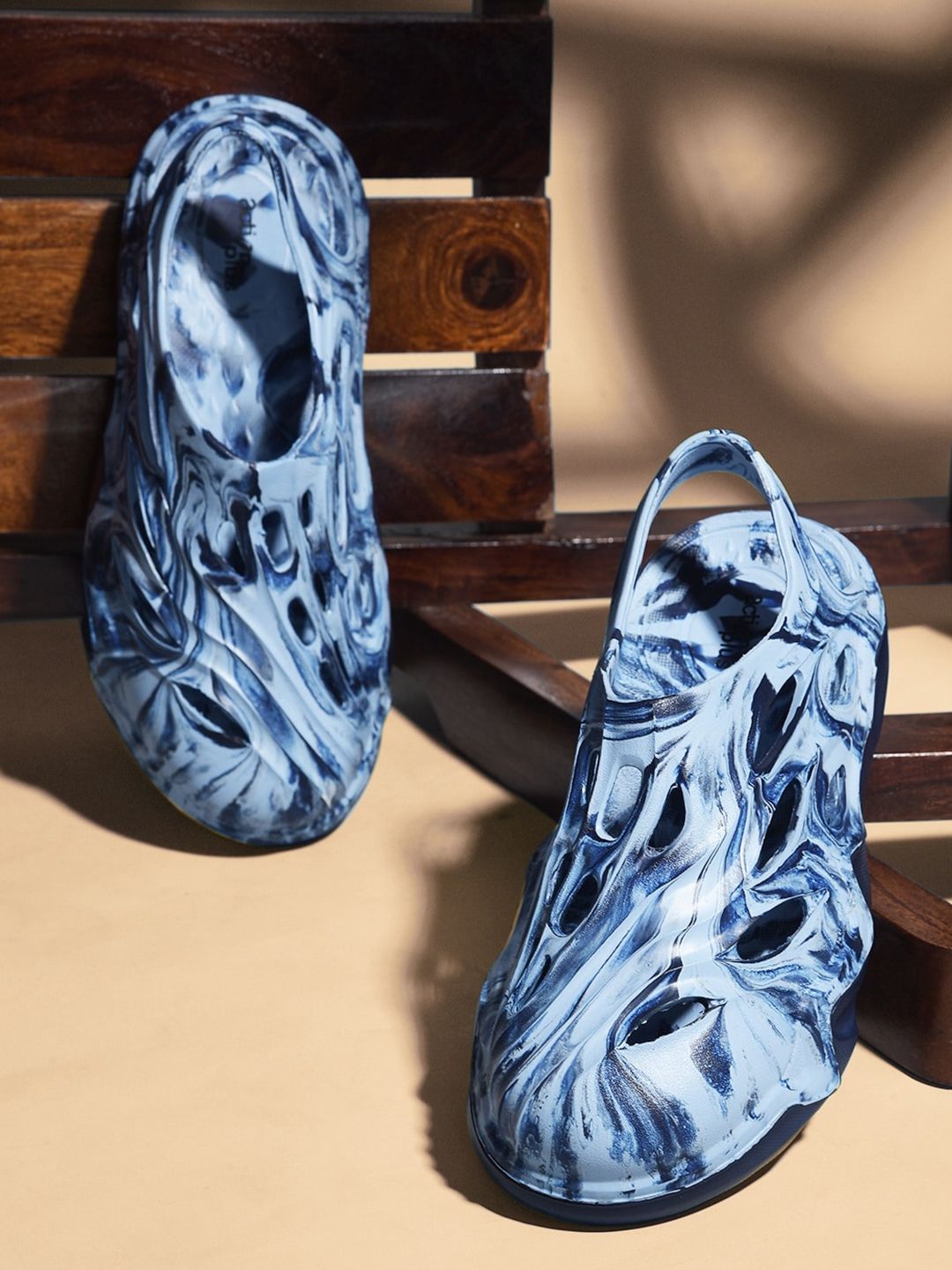Action Men Printed Cut-Out Detail Clogs