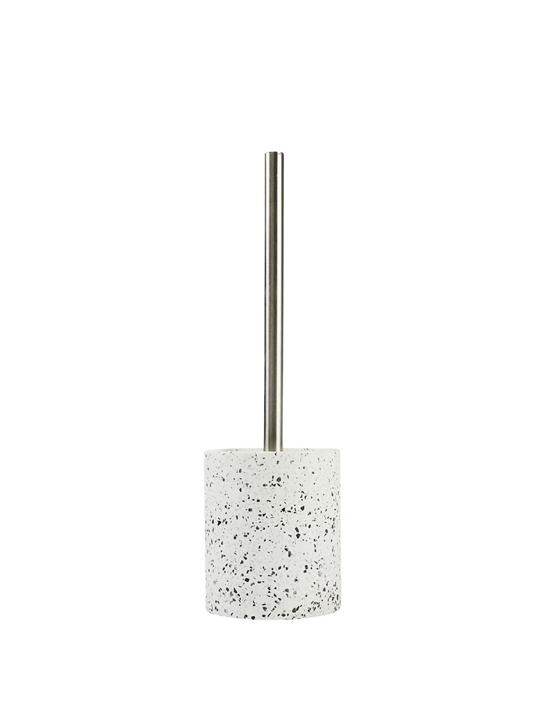 Anko White Terrazzo Toilet Brush With Holder