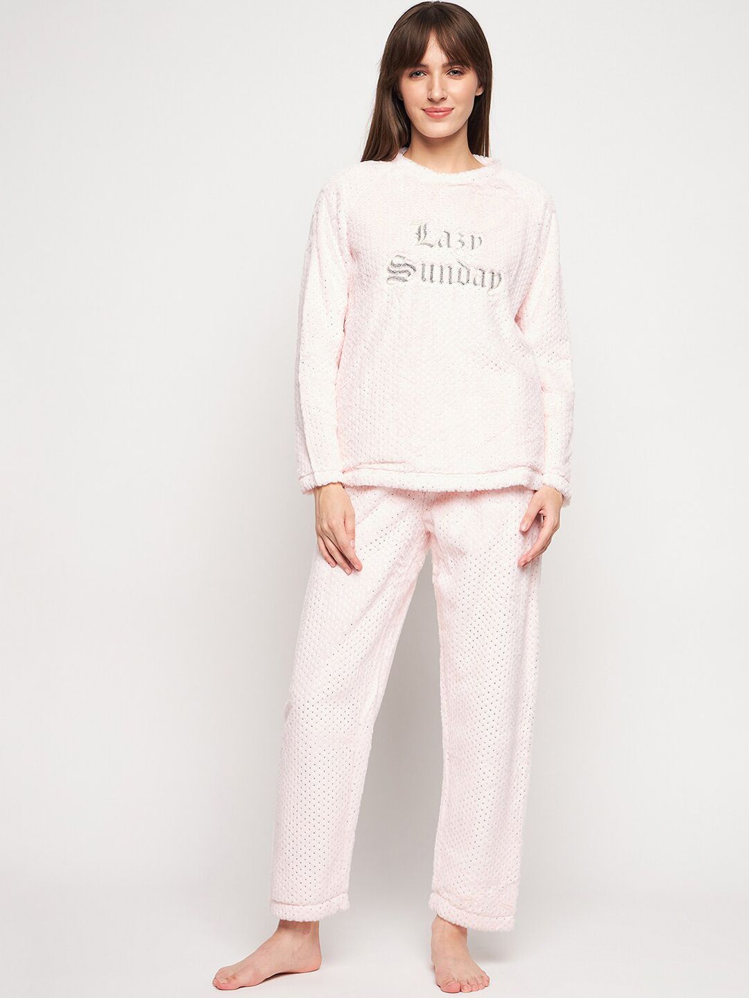 MADAME M SECRET Typography Printed Night suit